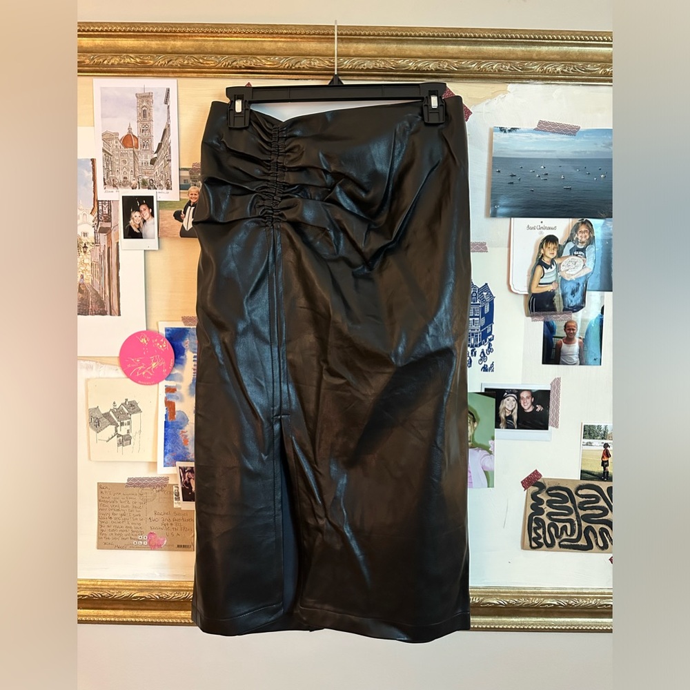 Made in Italy leather inspired midi